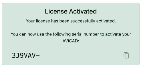 AViCAD Serial Number