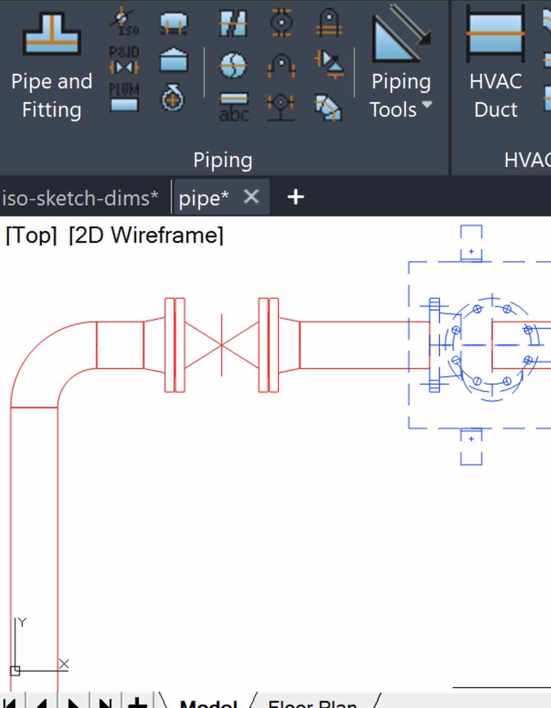 2D Drawing Of Pipe